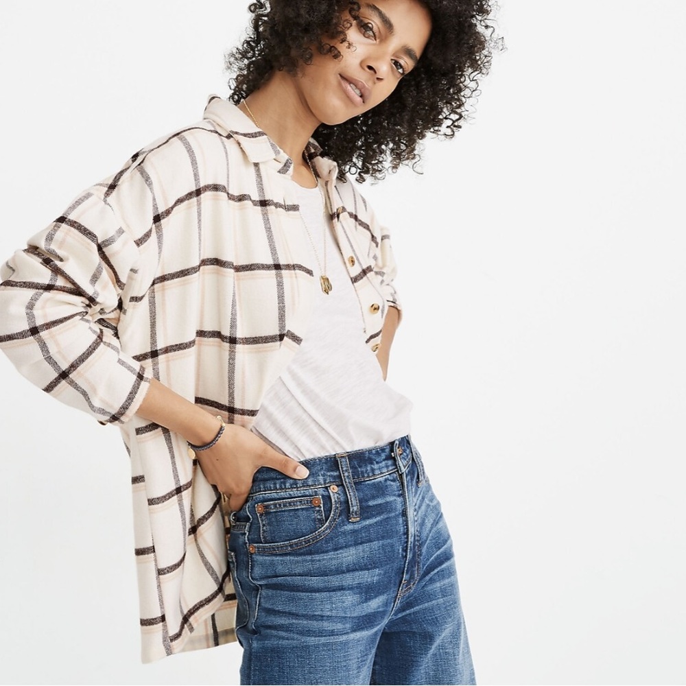 Madewell Flannel Bromley Shirt in Northall Plaid sz small